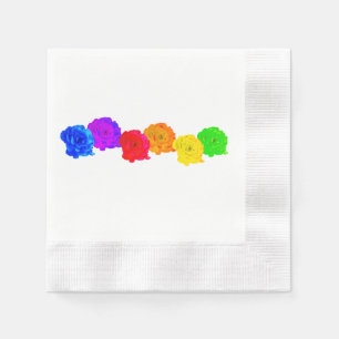 Rainbow Roses Napkin