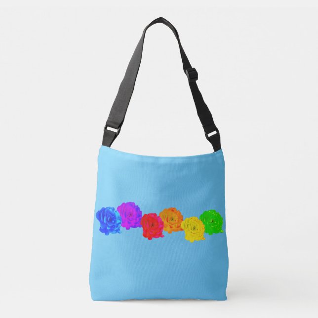 Rainbow Roses Sweet Delight Crossbody Bag (Front)