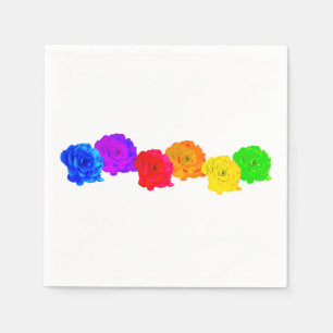 Rainbow Roses Sweet Delight Napkin