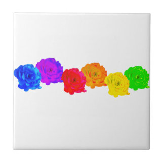Rainbow Roses   Tile