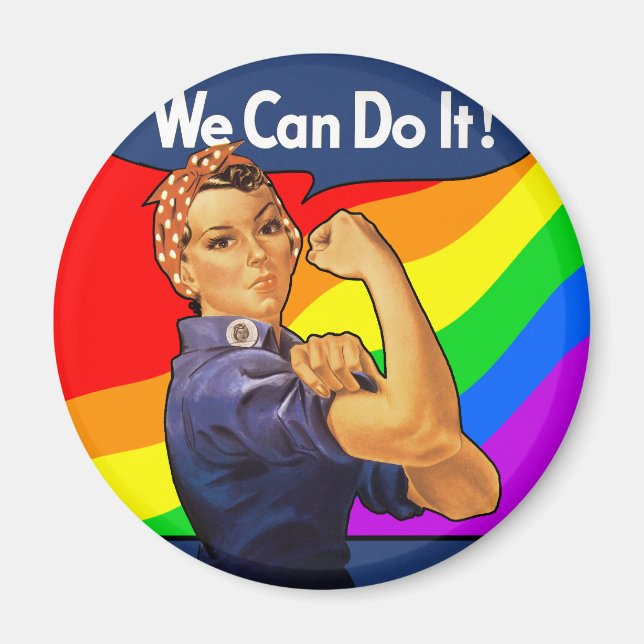 Rainbow Rosie Magnet (Front)
