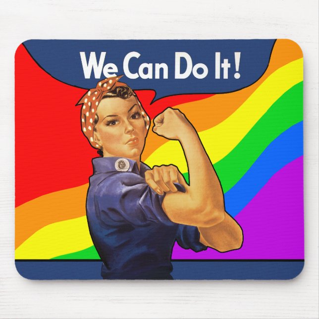 Rainbow Rosie Mouse Pad (Front)