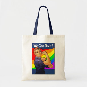 Rainbow Rosie Tote Bag