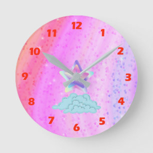 Rainbow Round Clock