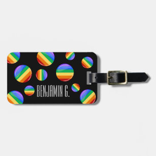 Rainbow Round LGBT Flag Luggage Tag