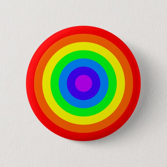 Rainbow Roundel 2 Inch Round Button (Front)