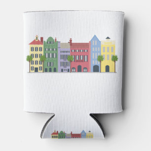 Rainbow Row Charleston Can Cooler