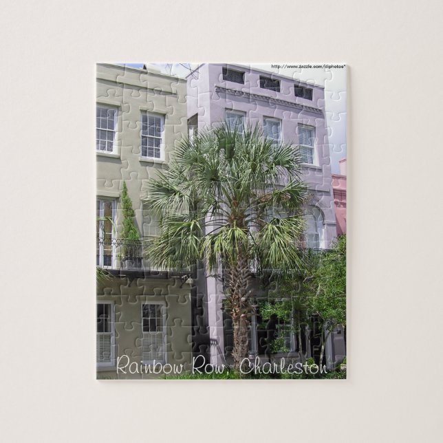 Rainbow Row, Charleston Jigsaw Puzzle (Vertical)