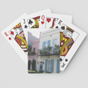 Rainbow Row Houses, Charleston SC Playing Cards