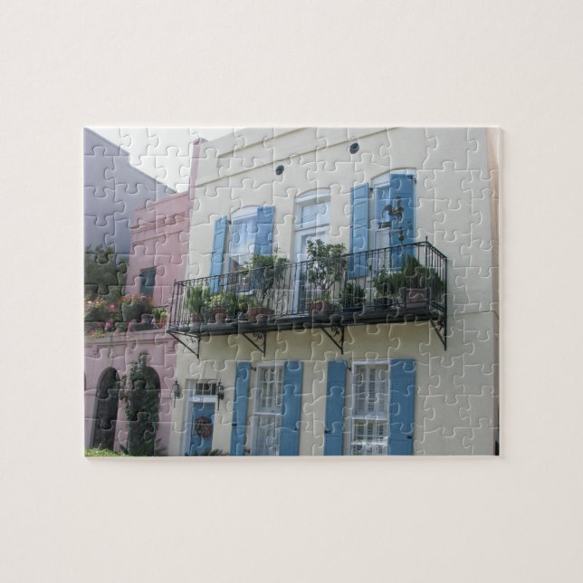 Rainbow Row Houses, Charleston SC Puzzle (Horizontal)