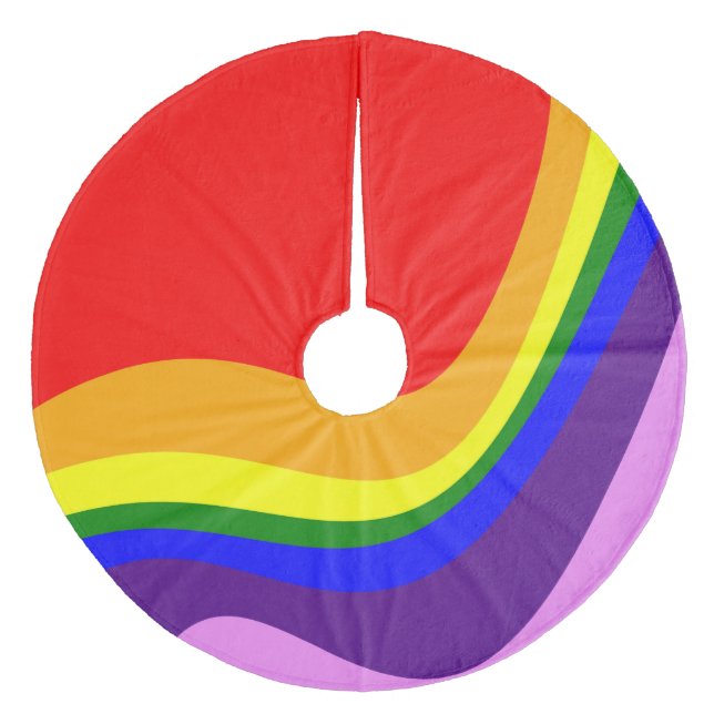 Rainbow Roy G Biv Fleece Tree Skirt (Front)