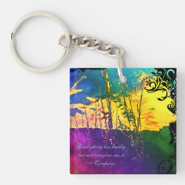 Rainbow Rural Landscape KeyChain (Front)