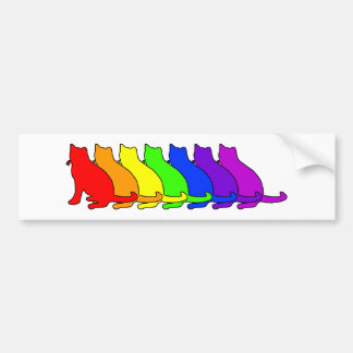 Rainbow Russian Blue Bumper Sticker