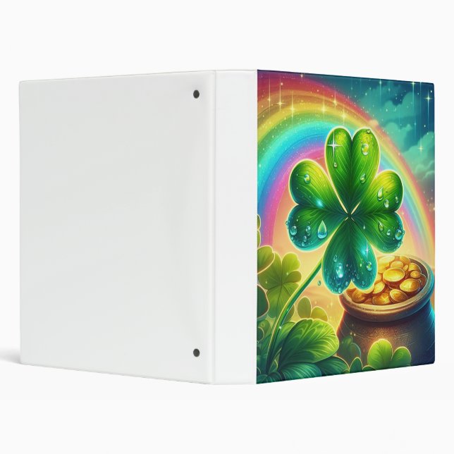 Rainbow Saint Patrick's Day clover Binder (Background)