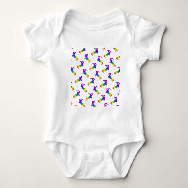 Rainbow Salamander Baby Bodysuit (Front)