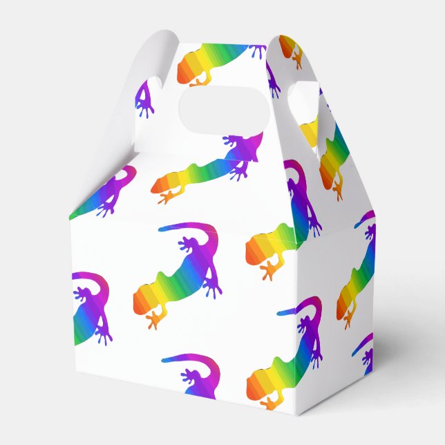 Rainbow Salamander Custom Colourful Favor Box (Front Side)