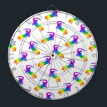 Rainbow Salamander Dartboard<br><div class="desc">Salamanders in the colours of the rainbows.</div>