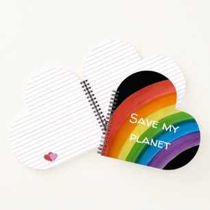RAINBOW Save my planet (customizable) Notebook