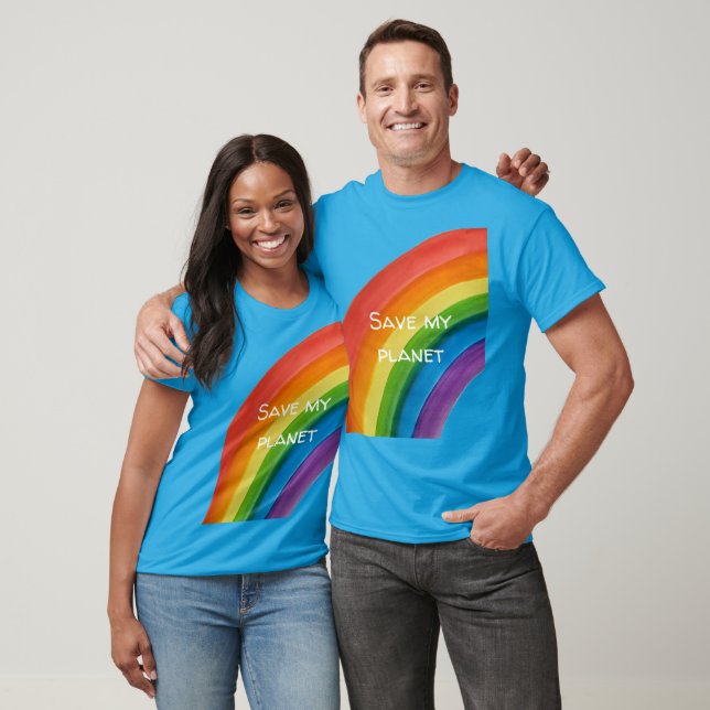 RAINBOW Save my planet (customizable) T-Shirt (Unisex)