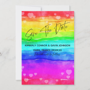 Rainbow Save the Date