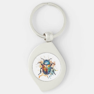 Rainbow Scarab Keychain