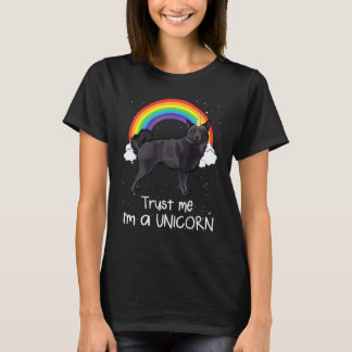 Rainbow Schipperke Trust Me Im A Unicorn Dog T-Shirt