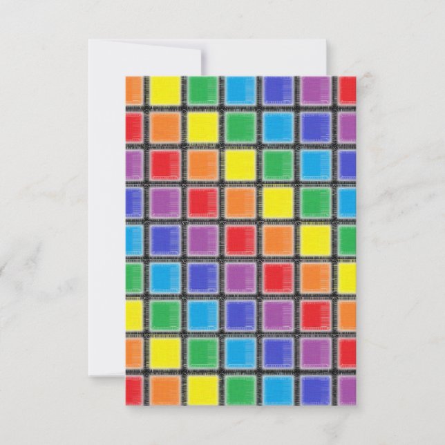 Rainbow Scratched Squares (Front)