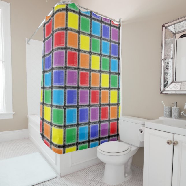 Rainbow Scratched Squares (In Situ)