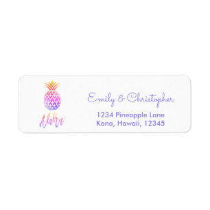 Rainbow Script Mariage Aloha Pineapple