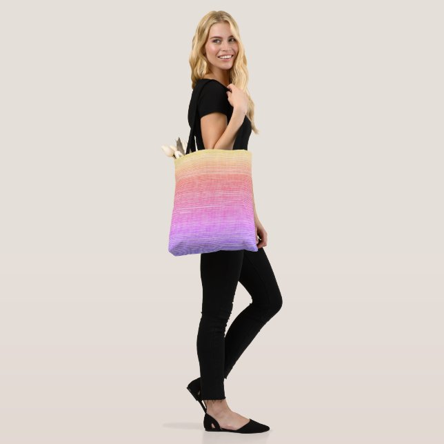 Rainbow Sea Grass Beach Coastal Pattern  Tote Bag (On Model)