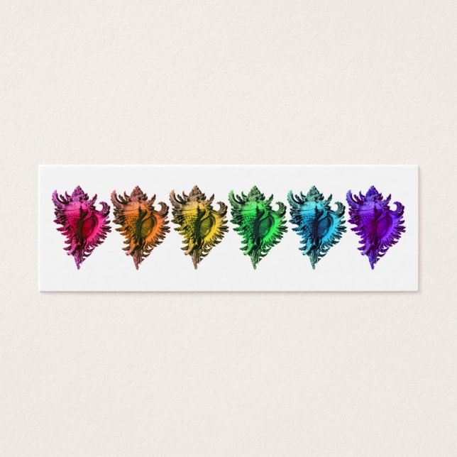 Rainbow Sea Shells Reception Table Seating Cards (Front)