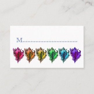 Rainbow Sea Shells Reception Table Seating Cards