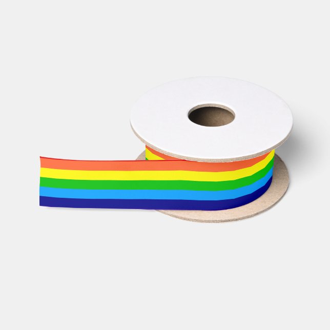 rainbow seamless satin ribbon (Spool)