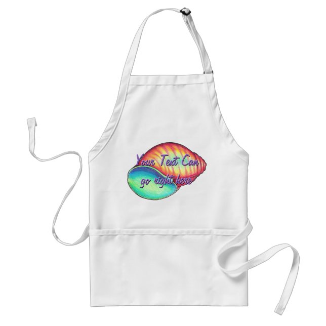 Rainbow Seashell Apron (Front)