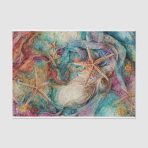 Rainbow SeaStars, Fanciful Starfish in Colour Tissue Paper