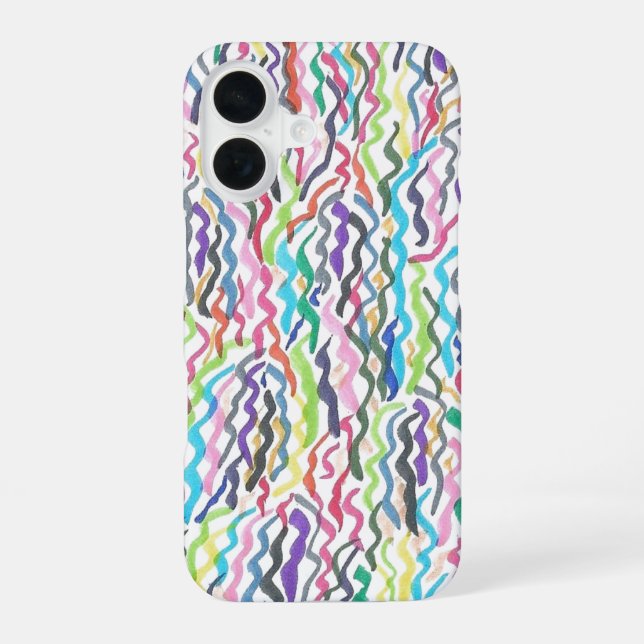 Rainbow Seaweed iPhone 16 Case (Back)