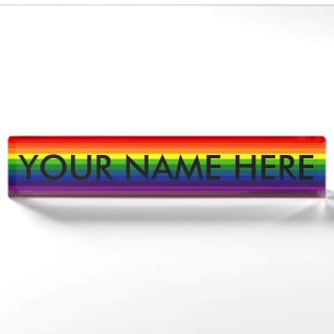 RAINBOW SELECT true! (striped design) ~ Nameplate