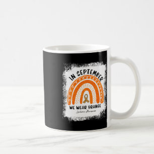 Rainbow September Wear Orange Leukaemia Awareness  Coffee Mug