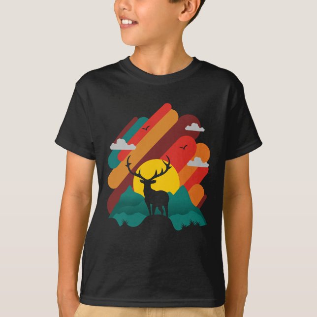 Rainbow Serenity Deer T-Shirt (Front)