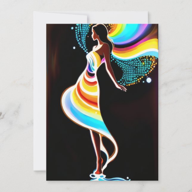 Rainbow serenity invitation (Front)