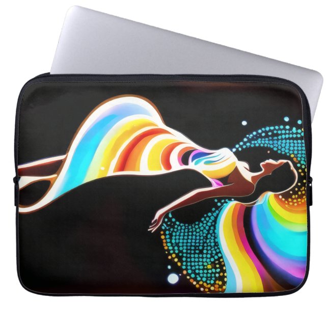 Rainbow serenity laptop sleeve (Front)