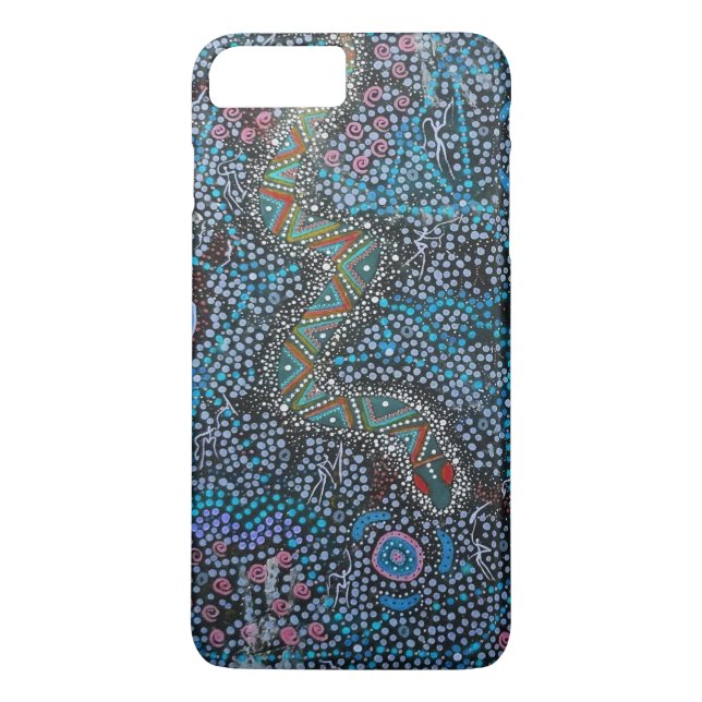 Rainbow Serpent Blue iPhone 7 Plus Case-Mate iPhone Case (Back)