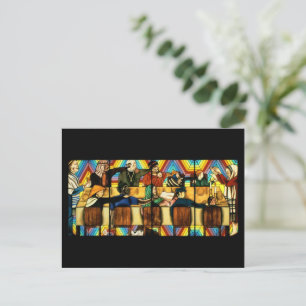 Rainbow Shabbat -Judy Chicago Print Holiday Postcard
