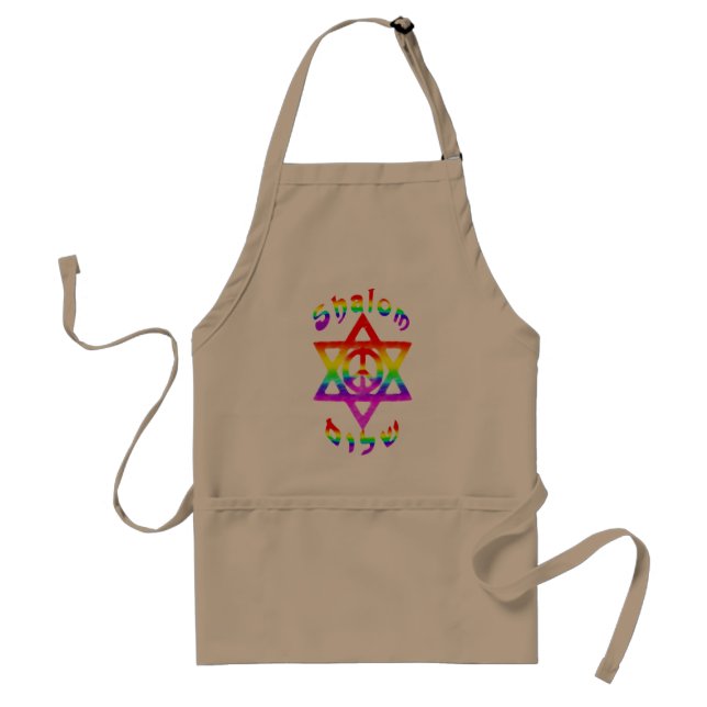 Rainbow Shalom Aprons (Front)