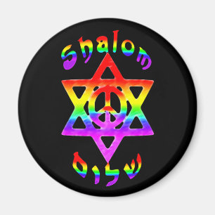 Rainbow Shalom Magnets