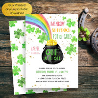 Rainbow Shamrock Pot of Gold 1st Birthday