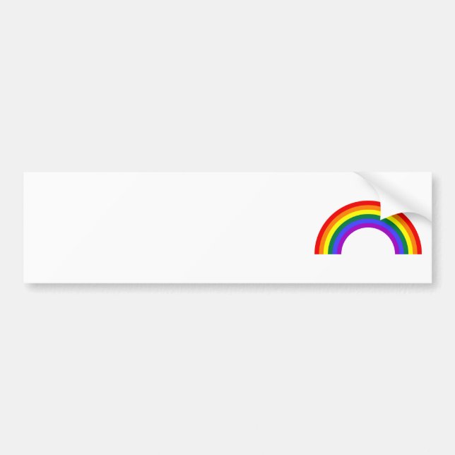 Rainbow Shape Bumper Sticker (Front)