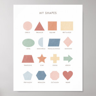 Rainbow Shapes Poster Classroom Decor