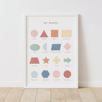Rainbow Shapes Poster Classroom Decor