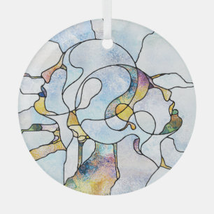 Rainbow shards, stained glass unity ornament